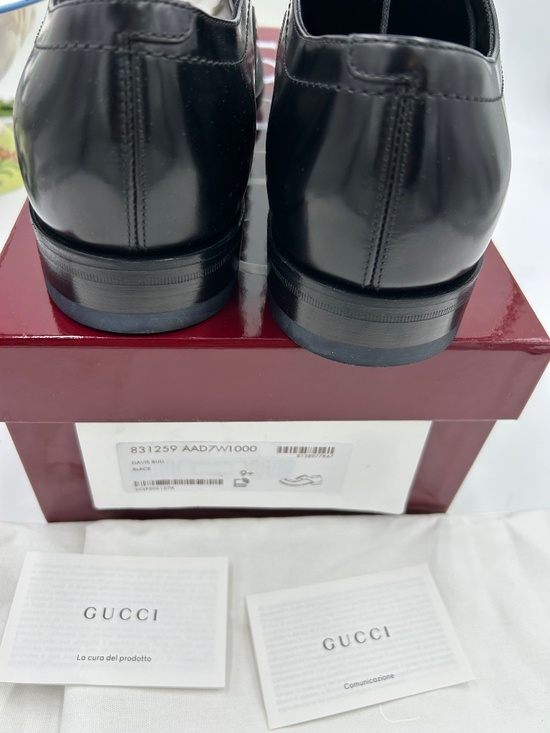 ***************Men’s Gucci Jasper Leather Derby Shoes.  Size 9.5/fits 10 US. main image 4